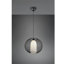 Černá závěsná lampa s kulovitým stínidlem