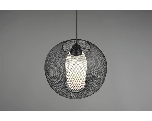 Závěsné svítidlo s kulovitým stínidlem z drátěného pletiva