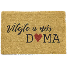 Rohožka s nápisem Vítejte u nás doma