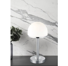 Stolní lampa s kulatým stínidlem a kovovou základnou