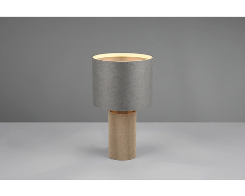 Stolní lampa s válcovým stínidlem a rýhovanou základnou