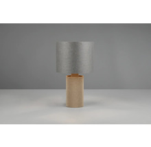 Stolní lampa se stínidlem a dřevěnou základnou