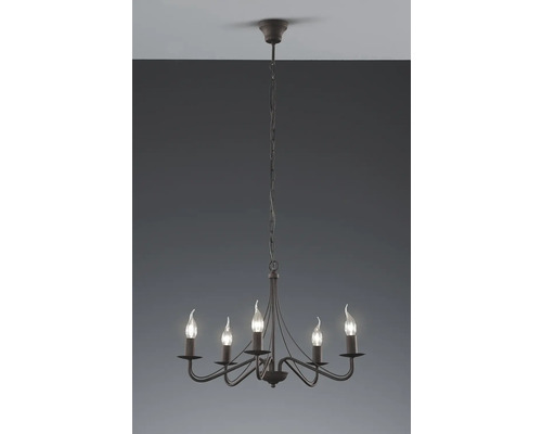 Stropní svítidlo s pěti světly ve stylu svíček