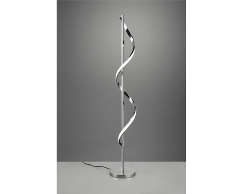 LED stojací lampa se spirálovým designem z kovu