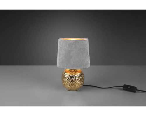 Dekorativní stolní lampa se stínidlem a zlatou základnou