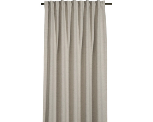 Závěs z látky se závěsem na řasící pásce na záclonové tyči