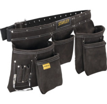 Kožený opasek na nářadí Stanley s několika kapsami