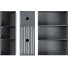 Sestava koupelnového nábytku s policemi a zásuvkami