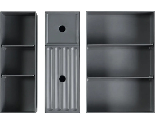 Sestava koupelnového nábytku s policemi a zásuvkami