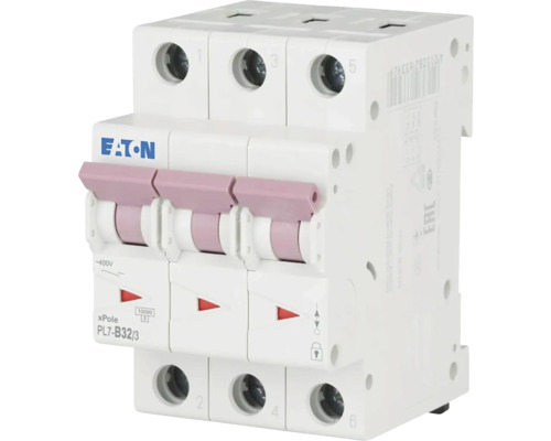 Jistič EATON 263392 PL7, 3P, B, 32A, 10kA Jistič Eaton, třípólový
