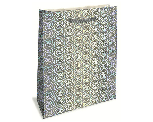 Dárková taška se spirálovým vzorem a držadly