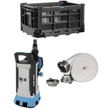 Kalové čerpadlo, požární hadice a přepravní box