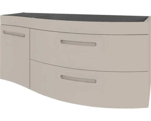 Koupelnová skříňka pod umyvadlo Devo Vena 2.0 pravá šedá 110 x 50 x 42 cm VE2-SU1D2SP-2-F118 Skříňka pod umyvadlo se zásuvkami a dvířky