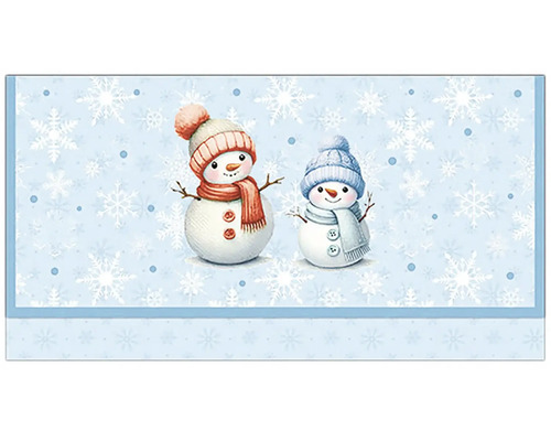 Obálka na peníze VNC UOJ 0003 Ubrousek s motivem sněhuláka pro zimní dekorace