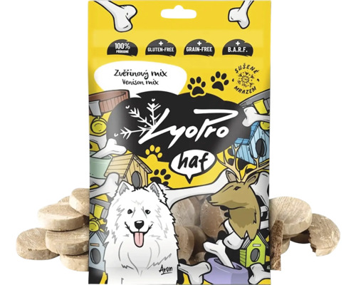 Balení krmiva pro psy Lyotro se směsí zvěřiny
