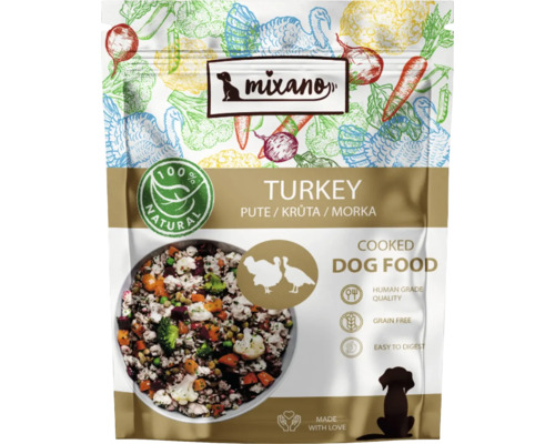 Vařené krmivo pro psy Mixano s krůtím masem