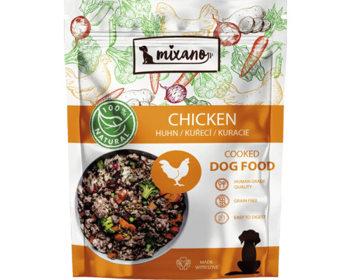 Krmivo pro psy Mixano s kuřecím masem, 100% přírodní, bez obilí, lehce stravitelné a v potravinářské kvalitě