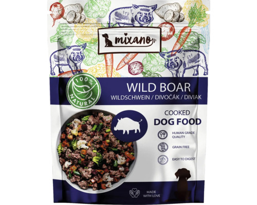 Mixano krmivo pro psy divočák, vařené, bez obilí, přírodní ingredience