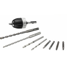 Příslušenství k vrtačce s vrtací hlavou, vrtáky do kamene a šroubovací bity