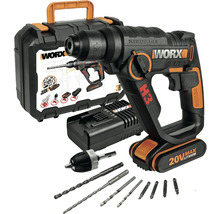 Kladivo WORX s vrtací sadou, baterií, nabíječkou a pouzdrem
