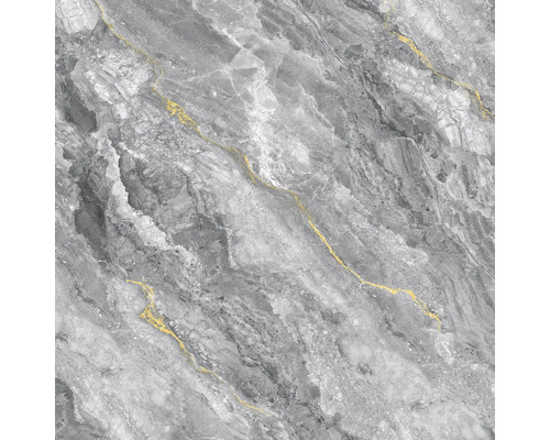 Šedá mramorová dlaždice se zlatými akcenty