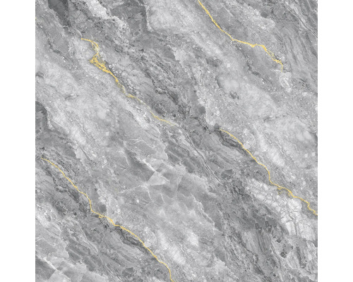 Šedá mramorová dlaždice se zlatými akcenty