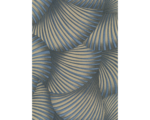 Detailní pohled na tapetu se zakřiveným pruhovaným vzorem