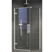 Sprchový kout se skleněnou sprchovou zástěnou a rámem