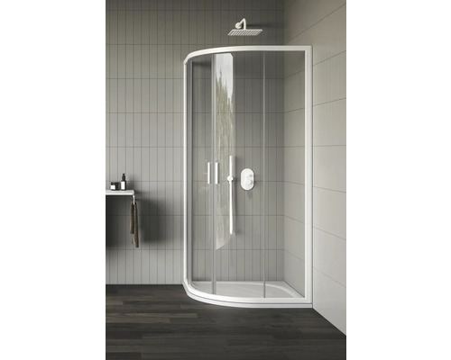 Sprchový kout s rohovým vstupem v koupelně