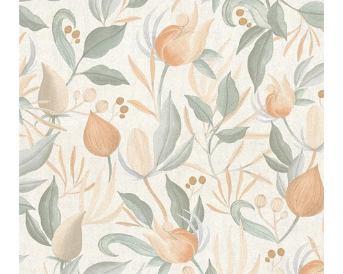 Tapeta s květinovým vzorem květů a listů