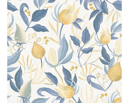 Květinová tapeta s květy a listy