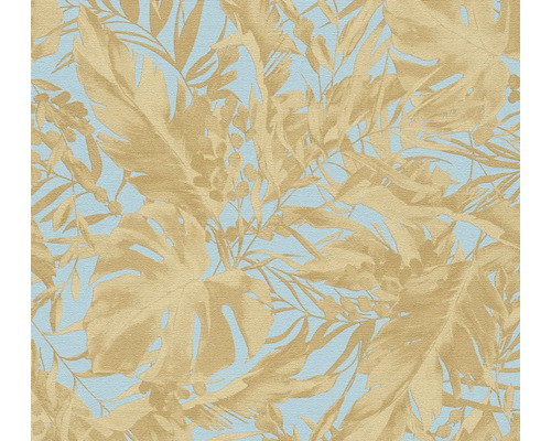 Tapeta se vzorem listů na světlém pozadí