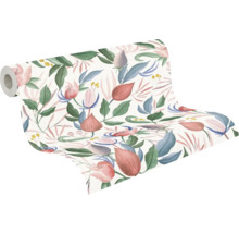 Role tapety s květy a listy