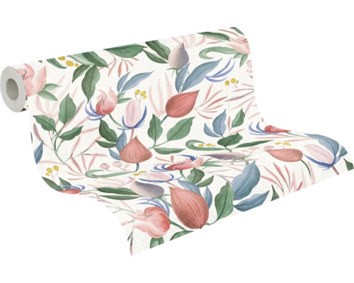 Role tapety s květy a listy