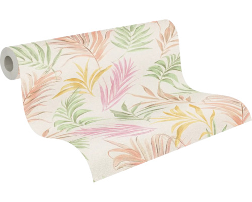 Role tapety s rostlinným vzorem