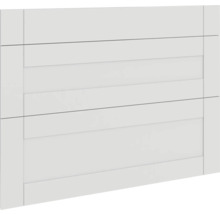 Bílý plotový prvek s vodorovným panelovým vzhledem pro venkovní použití