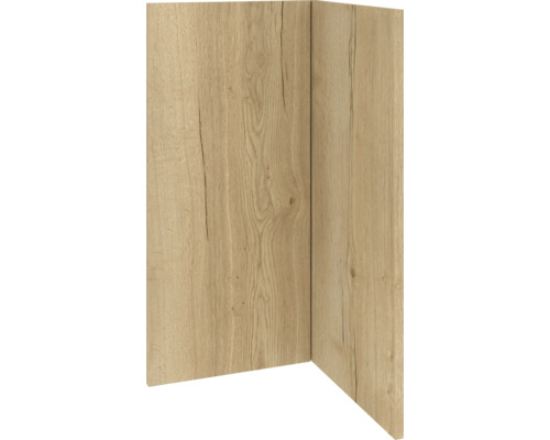 Rohový panel s dřevěnou strukturou