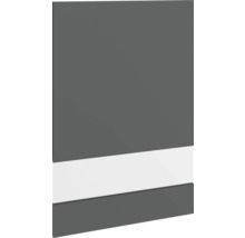 Šedá nábytková dvířka s bílým pruhem pro interiérové úpravy