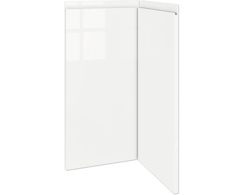 Dvě lesklé bílé nábytkové čela