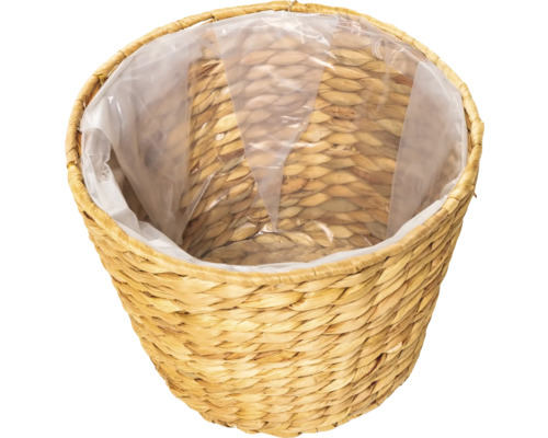 Košový květináč z vodního hyacintu s fólií