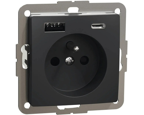 Zásuvka s USB a USB-C portem