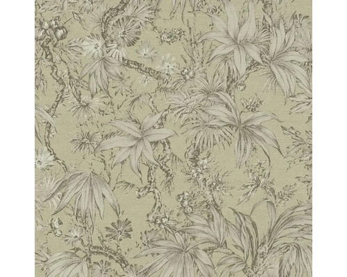 Vliesová tapeta History of Art 790475 Natur šedá zelená 10,05 x 0,53 m Tapeta s květinovým vzorem