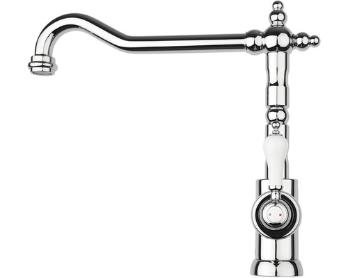 Dřezová baterie páková KEO DOUR chrom 88CR572L1HH Vodovodní kohoutek se zakřiveným výtokem a pákou