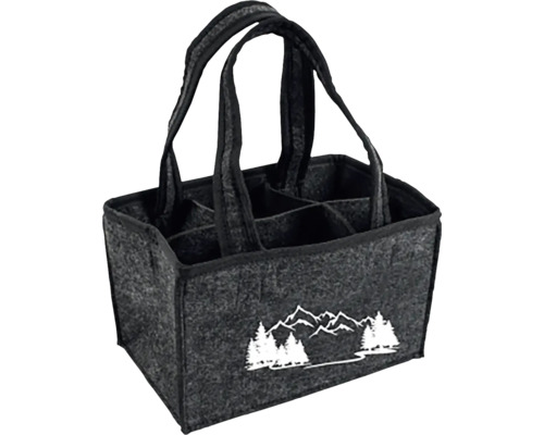 Plstěná taška se šesti přihrádkami a držadly