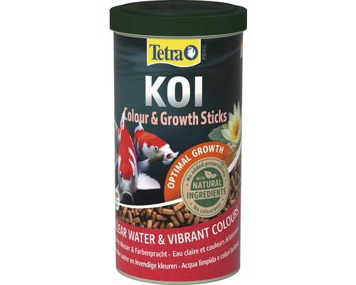 Krmivo pro jezírkové ryby, granulované Tetra Pond Koi Colour & Growth Sticks 1 l Krmivo pro Koi Tetra pro barvu a růst v tyčinkách