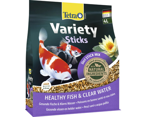 Krmivo pro ryby Tetra Pond Variety Sticks v balení o objemu 4 litry