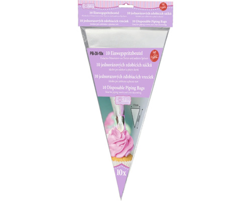 Balení deseti jednorázových sáčků na zdobení dortů