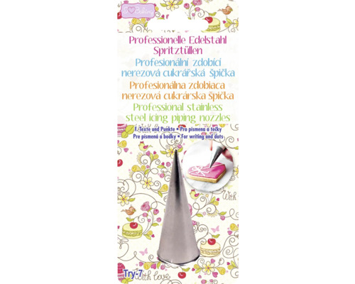 Zdobící špička cukrářská nerezová Nerezová cukrářská špička na zdobení dortů