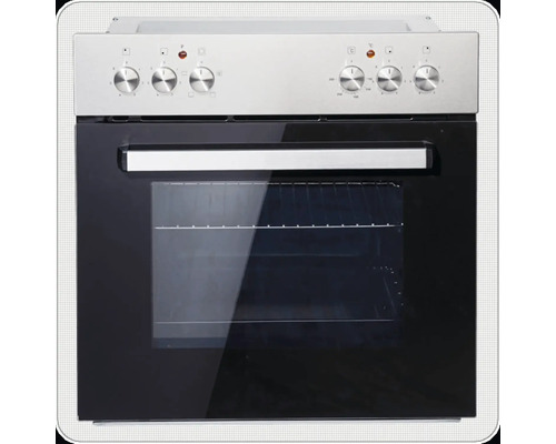 Elektrický sporák s ovládacími knoflíky a skleněnými dvířky