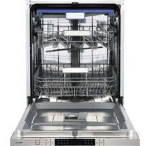 Otevřená myčka nádobí s koši na nádobí